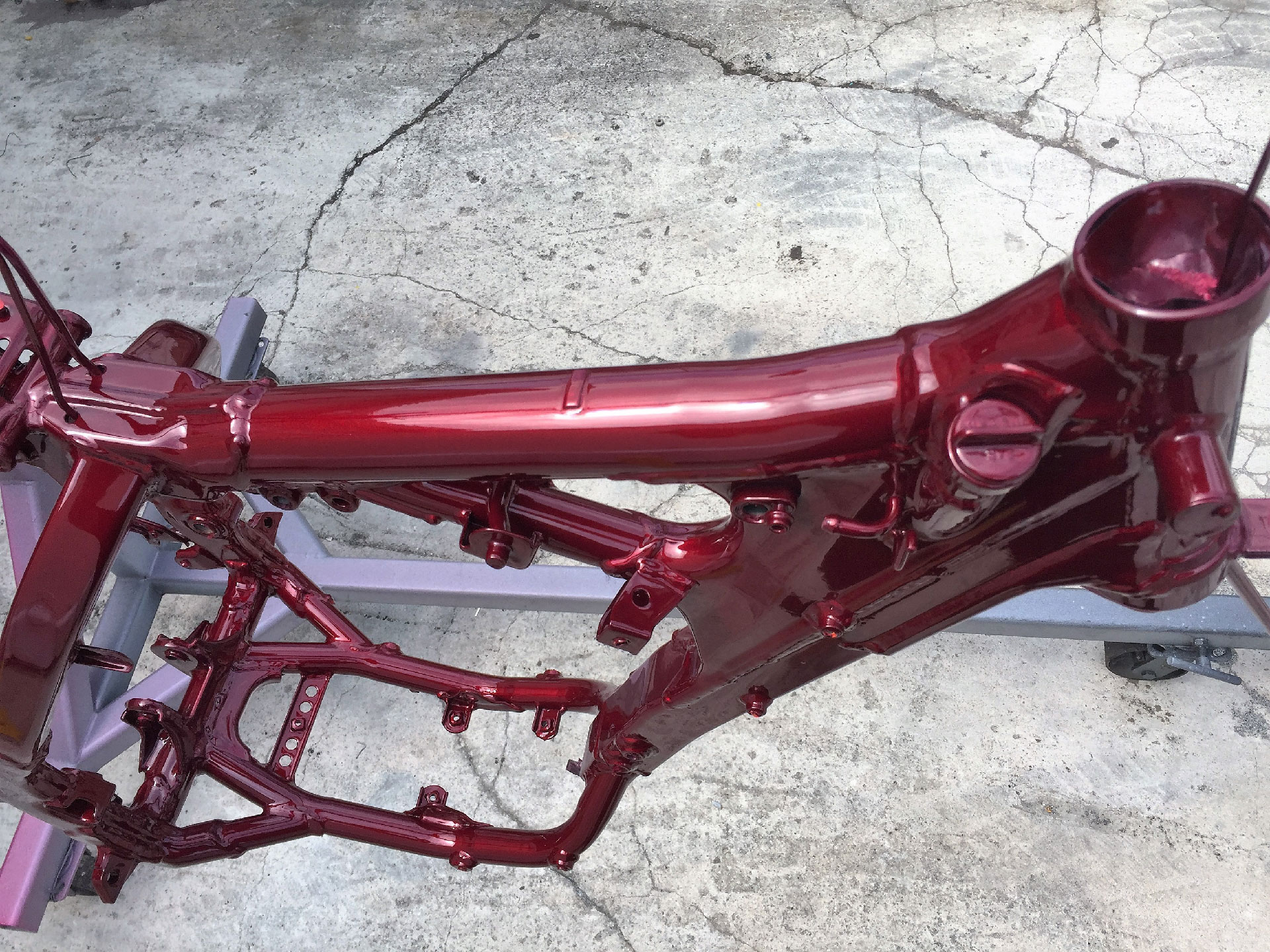 motorcycle wheel polishing